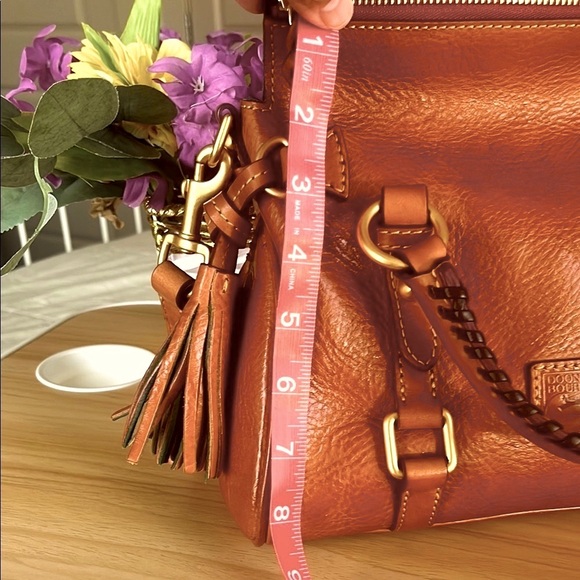 👜 Dooney & Bourke Vtg Florentine Leather Satchel with Gold Hardware  10x9x4.5” - Picture 8 of 17